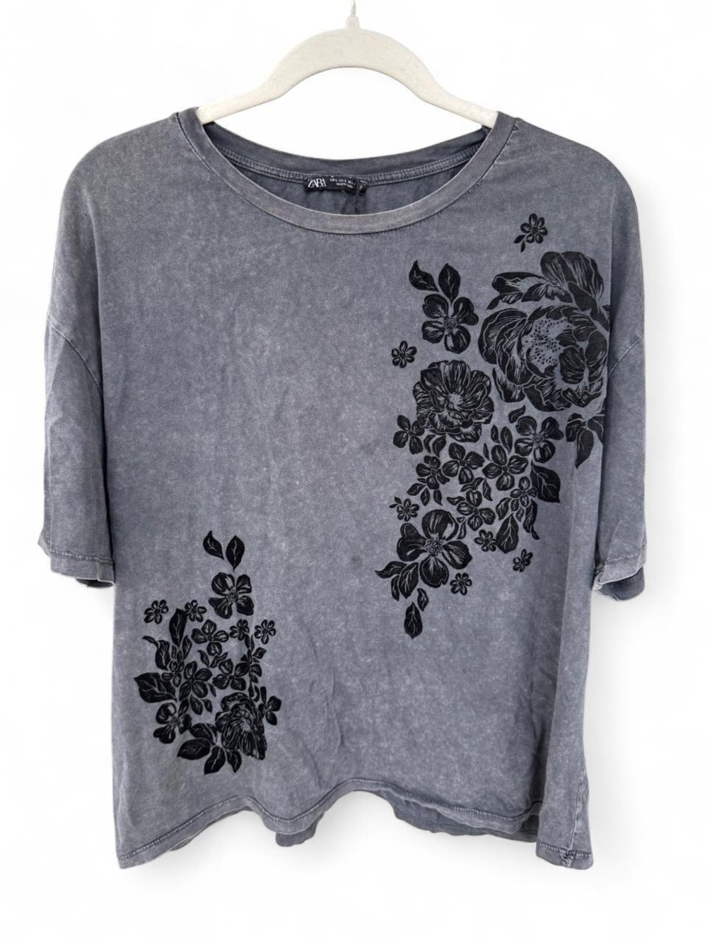 Zara washed gray tee